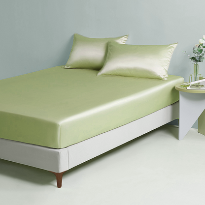 Silk Bedding Set, Sage Green