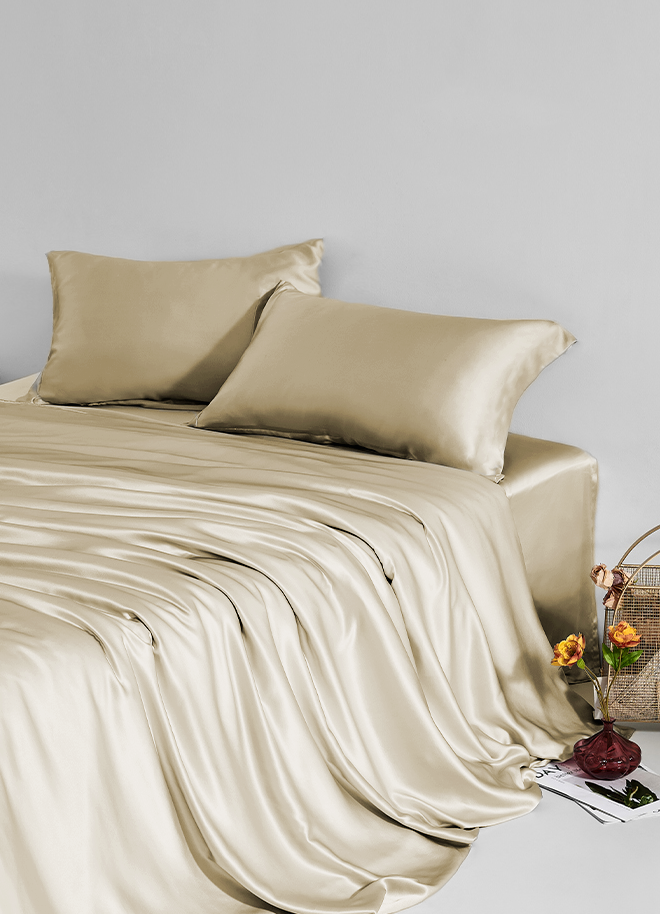 Silk Duvet Cover, Champagne