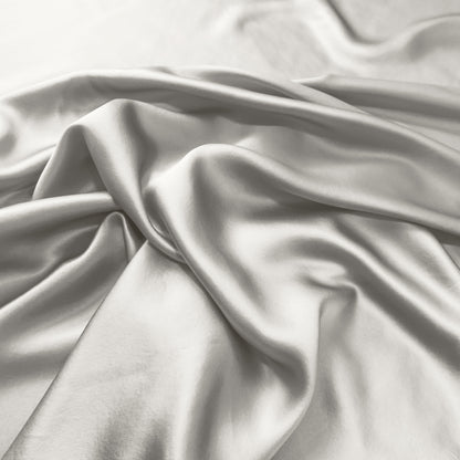 Silk Flat Sheet, Fog Grey