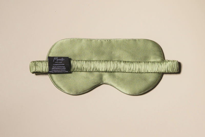 Sage Green Silk Eye Mask