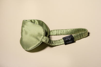 Sage Green Silk Eye Mask
