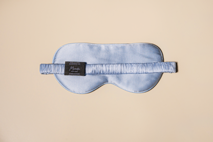 Sky Blue Silk Eye Mask