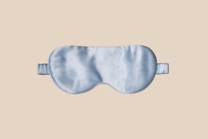 Sky Blue Silk Eye Mask