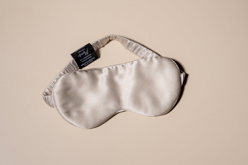 Fog Grey Silk Eye Mask