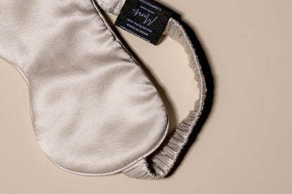 Fog Grey Silk Eye Mask