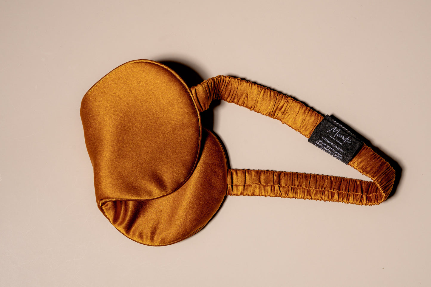 Burnt Orange Silk Eye Mask